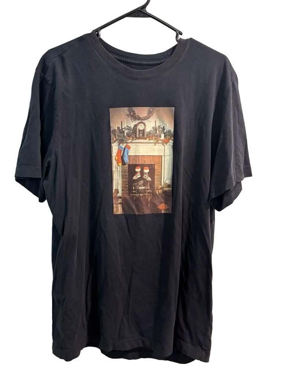 Jordan AJ85 Chimney Christmas Photo T-Shirt Black XL